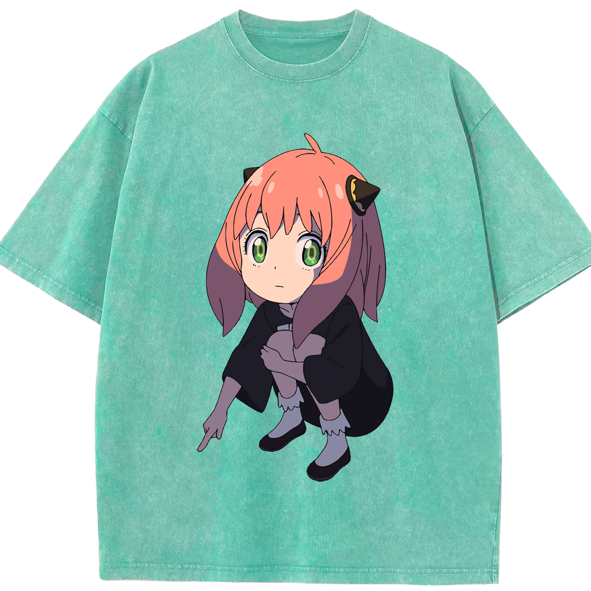 （画像用） SPY×FAMILY间谍家家酒 綿100% ヴィンテージ風 半袖Tシャツ（フロントプリント）